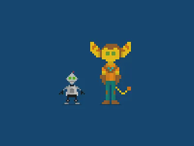 Ratchet&Clank art clank fun game pixel ratchet