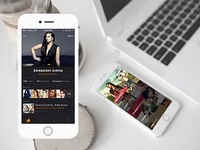 Celebrity Profile card details follow gallery ios list navigation profile