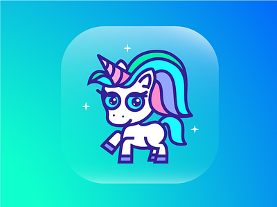 Unicorn app awesome character cute icon illustration ios line magic ui unicorn ux