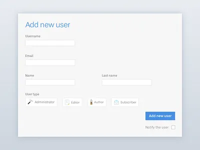 Daily UI #064 - Select User Type admin panel daily ui dailyui select user type ui design user interface design web design