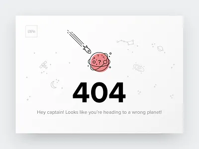 404 404 illustration interaction minimal mockup prototype rocket space ui ux uxpin wireframe