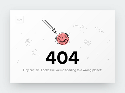 404 404 illustration interaction minimal mockup prototype rocket space ui ux uxpin wireframe