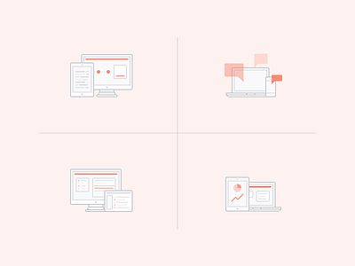 Smallicons icon illustration interface marketing orange product ui web website