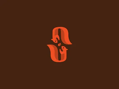 S for Squirrel animal autumn illustration letter logo nuts s squirrel