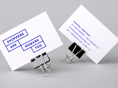 Shoppers Are Humans Too branding identity minimal