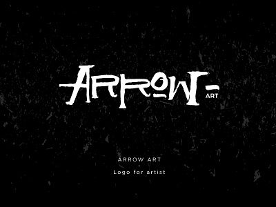 Arrow art calligraphy lettering