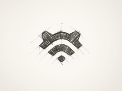 Racoon. Wifi security icon logo minimal racoon security sketch wifi