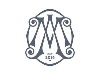 AM monogram am coffee made me do it lettering monogram shield simon alander