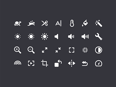Video Editing Icons apps editing icon iconography icons ios mobile ui video