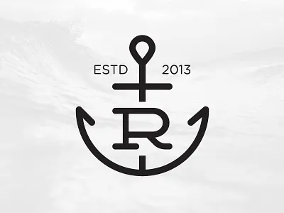 Rost Coffee Logo Concept anchor coffee logo r logo