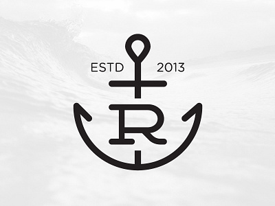 Rost Coffee Logo Concept anchor coffee logo r logo