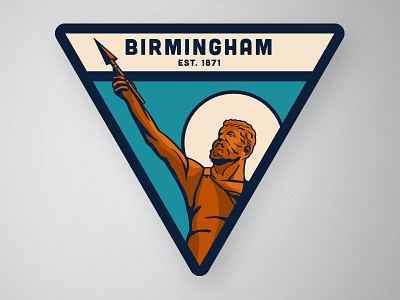 Vulcan variation 02 alabama birmingham iron magic city patch steel vulcan