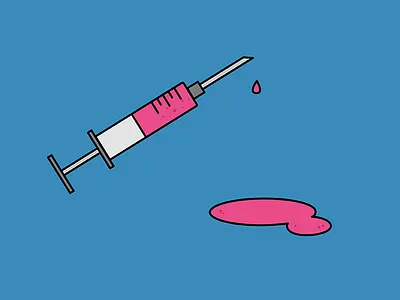 Dribbble Fix illustration juice pink shot syringe