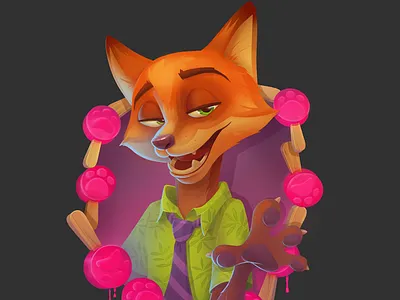 Zootopia fan art fan art fox nick wilde orange zootopia