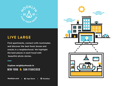 Nooklyn Brand Exploration brand buildings exploration identity illustration typography