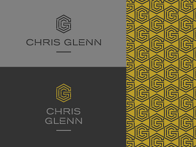 Chris Glenn Logo A angular logo monogram pattern seal shadow