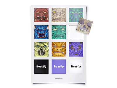 Monster Stickers creature illustration monster sticker stickers