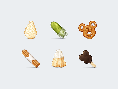 Disneyland Snacks Emoji churro disney disneyland dole whip emoji food ice cream matterhorn macaroon mickey mouse pickle pretzel snacks