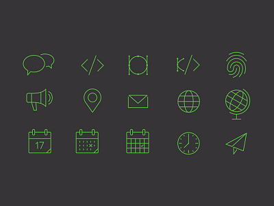 Thin Line Icons calendar clock email icon icons identity line location stroke thin
