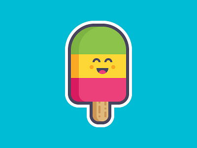 Cute Ice Cream Magnet cute ice cream icon illustration magnet nick kumbari sticker mule