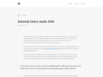 Personal Site Refresh blog journal. big type layout minimal personal portfolio typography