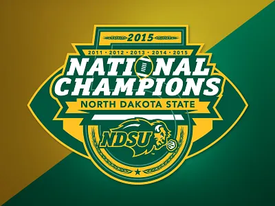 NDSU Football 2015 National Championship 2015 2016 branding championship fcs football football identity logo ndsu