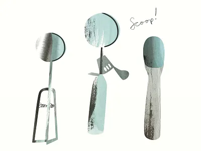 The 100 Day Project - 100 Days of Cookbook Spots cookbook food illustration frozen gelato ice cream illustration the100dayproject tools