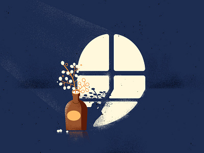 little buddy flower illust lights texture vase vector window