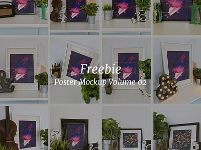 Poster Mockup V02 frame free freebie mockup photoshop poster poster mockup realistic