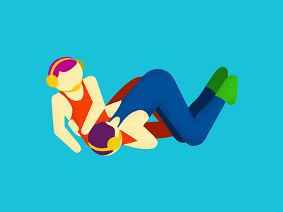 w 36daysoftype boys illustration letter typography vector wrestling