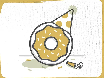 Donut Party donuts doughnut hat junk food kazoo party sprinkles