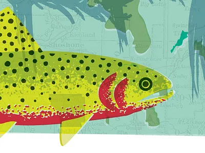 Cutthroat Trout cutthroat trout fish idaho idalove illustration trout vector