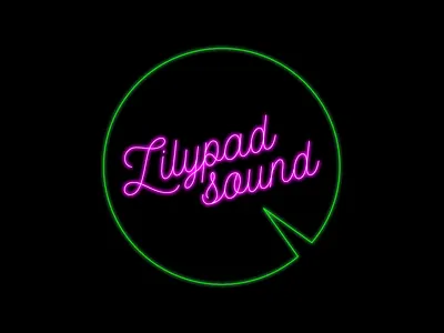 Lilypad Sound cursive lilypad logo music neon typography