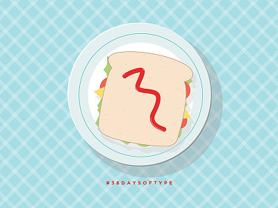 36 Days of Type - 3 36days3 36daysoftype breakfast exotic flat illustration number sandwich type typography