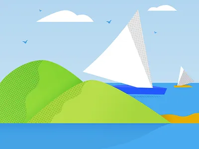 Onboarding Illustration beauty boats illustration philippines sea viu