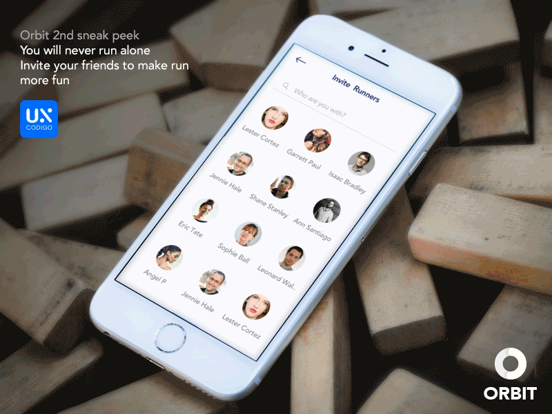 Invite runners animation app invite ios runner running ui uiux ux