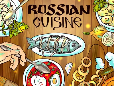 Russian food red russian