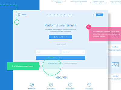 Platforma Wireframe Kit blueprint form header isometry ui kit wireframe wireframe kit