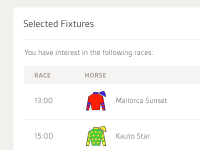 Selected Fixtures horse racing