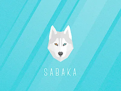 Sabaka dog flat logo teaser
