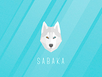 Sabaka dog flat logo teaser