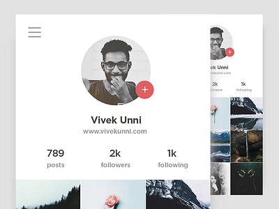 Instagram User Profile - Dribbble 006 daily ui instagram minimal mobile profile page redesign ui designing user profile