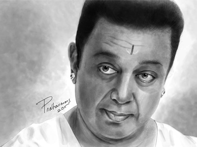 Digital Painting - Kamal Hassan design digital painting illustration kamal hassan photoshop portfolio
