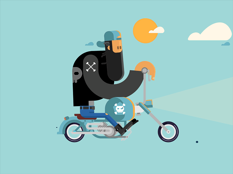 Biker after effects animation biker gif loop motion design