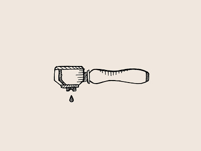 Portafilter Icon blueprint branding coffee design espresso icon identity illustration sketch