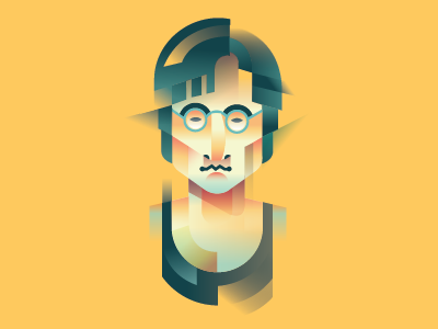 John lennon beatles character design flat john lennon music portrait rock singer stones