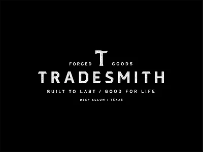 Tradesmith identity industrial lockup logo logotype mark type