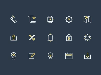 Miscellaneous Icons brand design icon set icons illustration lines phone responsive time vector web website