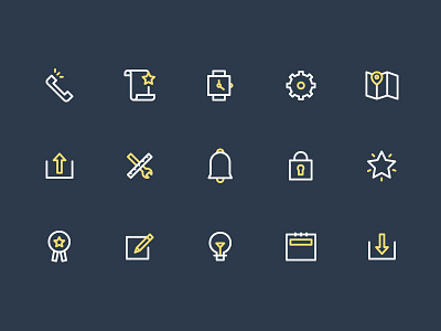 Miscellaneous Icons brand design icon set icons illustration lines phone responsive time vector web website