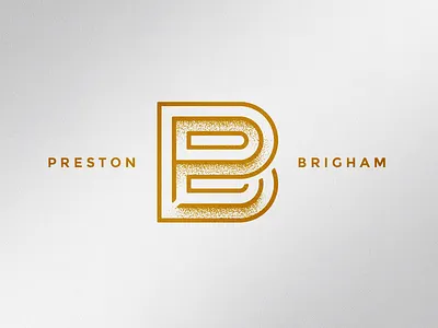 P B (revised again) b brand lettermark letterpress lines logo logotype mark monogram p simple typography